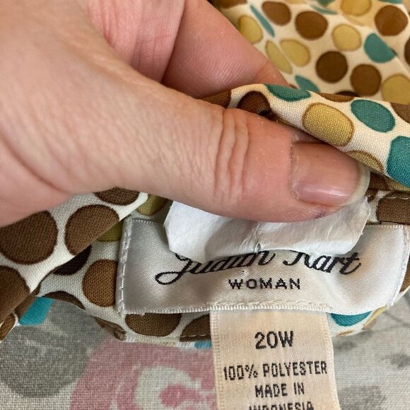 Judith Hart Vintage Mod Retro blouse in 70s palette w/ oval buttons long cuffs🌷 - Picture 9 of 10